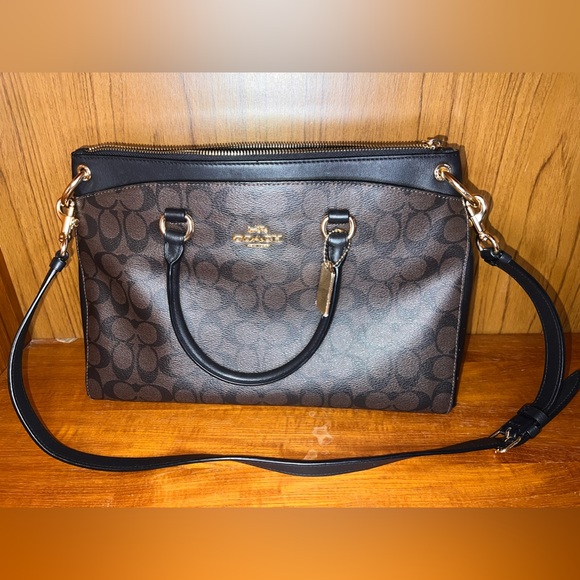 COACH Mia Satchel In Signature Canvas - Picture 8 of 12